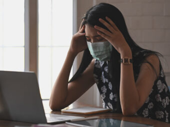 Photo of young woman that infected a covid-19 virus(corona virus